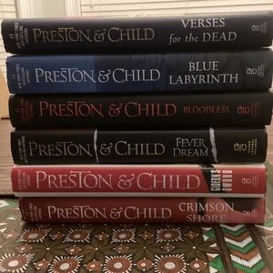 6 hard back books used in good shape Preston & Child